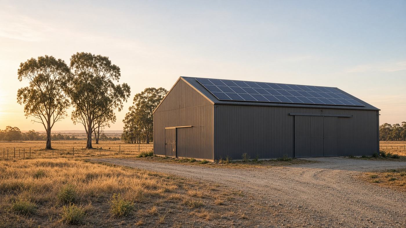 Farm shed solar array